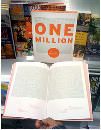photo of a book titled "One Million" 